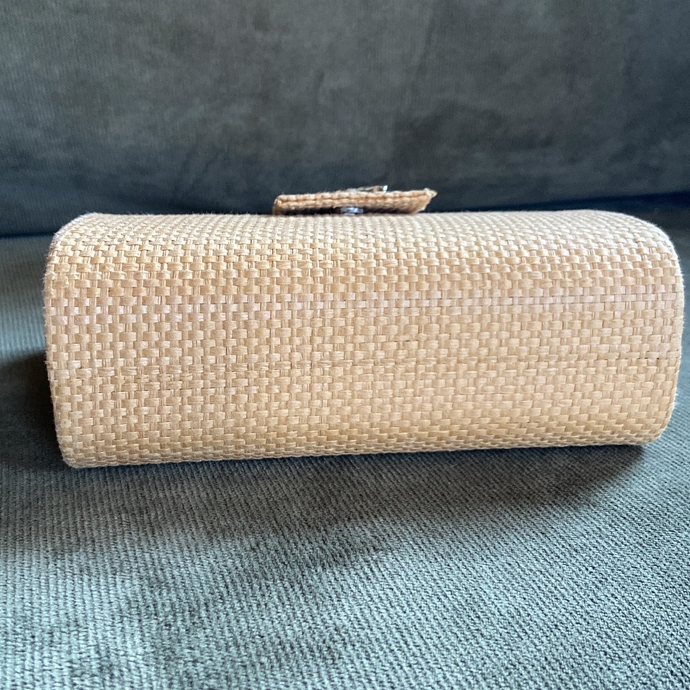 India Hicks x Crabtree & Evelyn Island Living Paper Straw Clutch Bag Minaudière - Picture 8 of 13